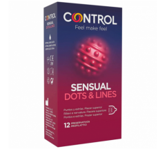 CONTROL SENSUAL DOTS & LINES PUNTOS Y ESTRIAS 12 UDS